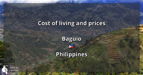 cost of living in baguio|Cost of living and prices in Baguio Updated Jul.